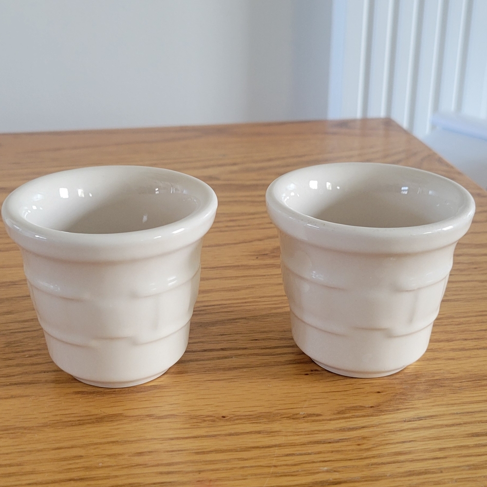 Longaberger Cream Ceramic Cups